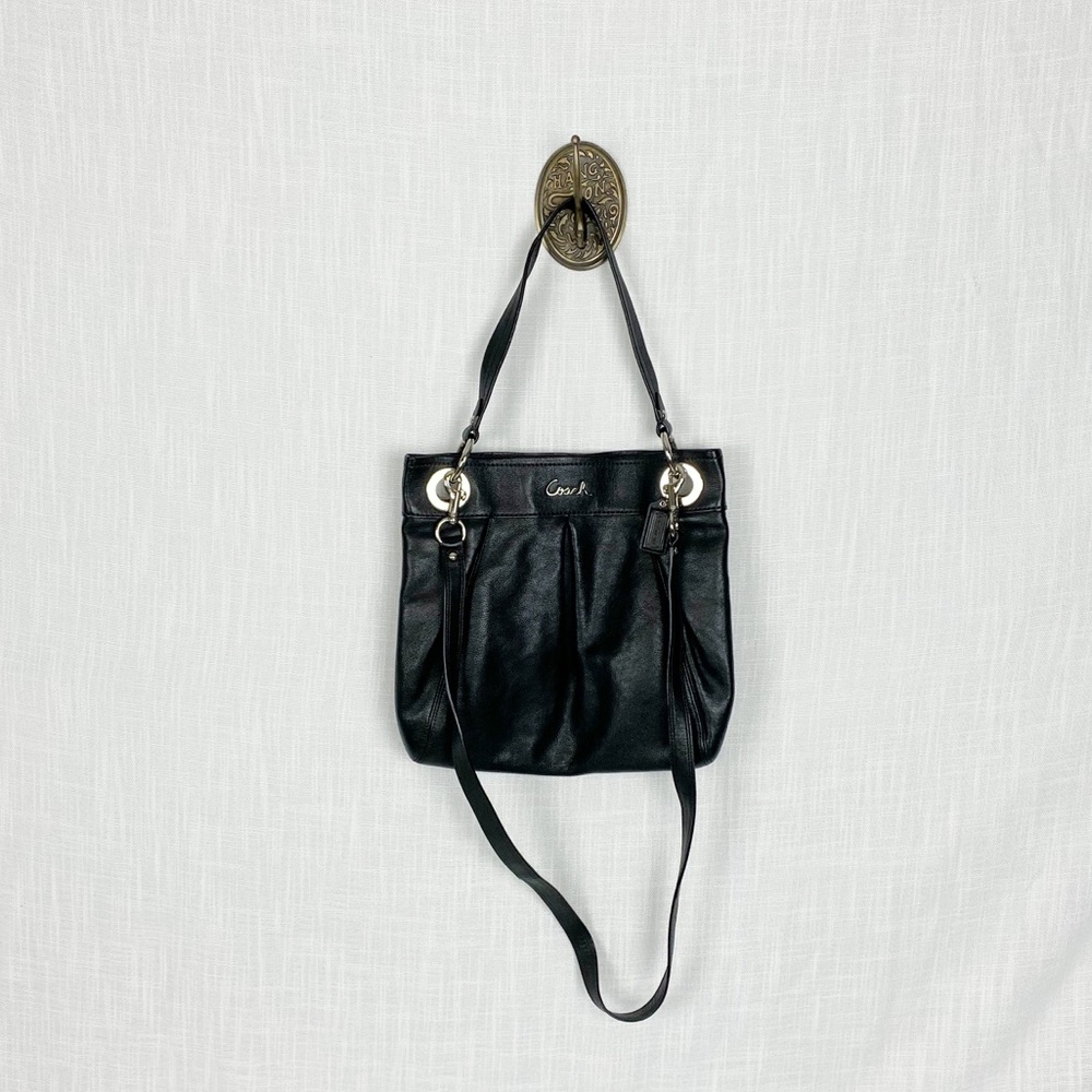 Coach Black Leather Convertible Crossbody